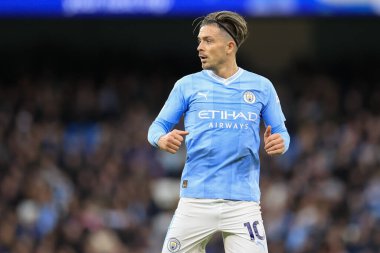 Premier Lig maçında Manchester City - Crystal Palace maçında Manchester Stadyumu, Manchester, İngiltere 'de Jack Grealish # 10, 16 Aralık 202