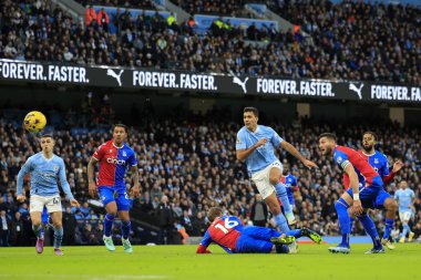 Manchester City 'den Rodrigo 16 numara Premier Lig maçı sırasında Etihad Stadyumu' nda Manchester City 'ye karşı Crystal Palace maçında gol attı, 16 Aralık 202