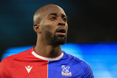 Kristal Saray 'dan Jean-Philippe Mateta # 14 Premier Lig maçının sonunda Manchester City, Etihad Stadyumu' nda Crystal Palace 'a karşı, 16 Aralık 202