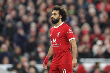 Liverpool 'dan Mohamed Salah 17 Aralık 202' de Anfield, Liverpool, İngiltere 'de Liverpool Manchester United maçında