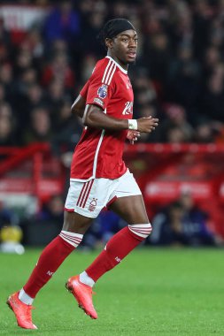 Nottingham Ormanı 'ndan Anthony Elanga # 21 Premier League maçı sırasında Nottingham Forest Tottenham Hotspur' a karşı City Ground, Nottingham, İngiltere, 15 Aralık 2023