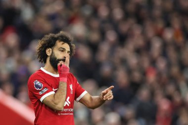 Liverpool 'dan Mohamed Salah 17 Aralık 202' de Anfield, Liverpool, İngiltere 'de Liverpool Manchester United maçında