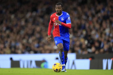 Crystal Palace 'dan Tyrick Mitchell # 3 Premier League maçında topla koşuyor Manchester City - Crystal Palace Etihad Stadyumu, Manchester, İngiltere, 16 Aralık 202