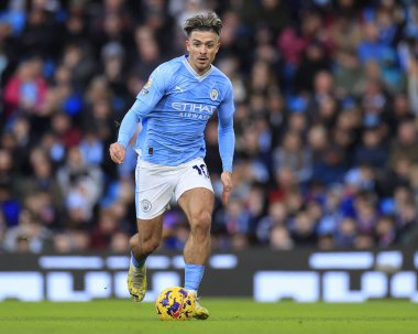 Manchester City 'den Jack Grealish # 10 Premier League maçı sırasında Etihad Stadyumu' nda Manchester City - Crystal Palace maçı, 16 Aralık 202