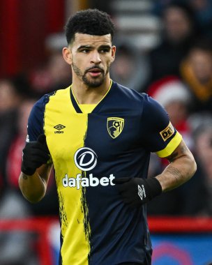 Bournemouth 'dan Dominic Solanke Premier Lig maçı sırasında Nottingham Forest, Bournemouth' a karşı City Ground, Nottingham, Birleşik Krallık 'ta 23 Aralık 202' de