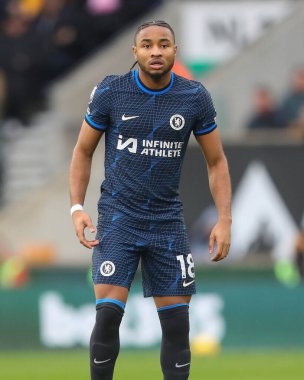 Chelsea 'den Christopher Nkunku, Premier Lig maçı sırasında Wolverhampton Wanderers Chelsea' ye karşı Molineux, Wolverhampton, Birleşik Krallık, 24 Aralık 202