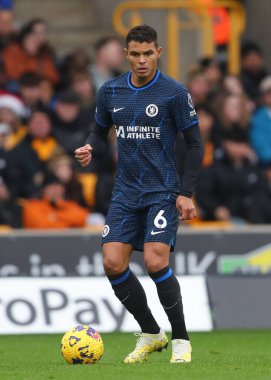 Chelsea 'den Thiago Silva Premier Lig maçında, Wolverhampton Wanderers Chelsea' ye karşı Molineux, Wolverhampton, Birleşik Krallık 'ta, 24 Aralık 202
