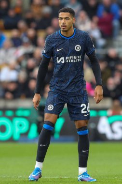 Chelsea 'den Levi Colwill Premier Lig karşılaşmasında Wolverhampton Wanderers Chelsea' ye karşı Molineux, Wolverhampton, Birleşik Krallık, 24 Aralık 202