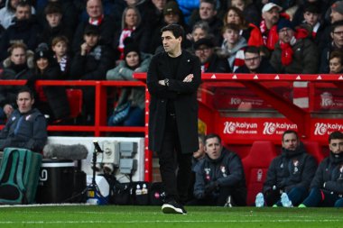 Bournemouth Andoni Iraola teknik direktörü Premier Lig maçı sırasında Nottingham Forest, Bournemouth 'a karşı City Ground, Nottingham, 23 Aralık 202