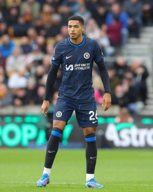 Chelsea 'den Levi Colwill Premier Lig karşılaşmasında Wolverhampton Wanderers Chelsea' ye karşı Molineux, Wolverhampton, Birleşik Krallık, 24 Aralık 202