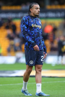 Chelsea 'den Malo Gusto Premier Lig karşılaşması öncesi ısınma sırasında Wolverhampton Wanderers Chelsea' ye karşı Molineux, Wolverhampton, Birleşik Krallık, 24 Aralık 202