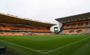 Maç öncesinde Molineux 'nun genel görünümü, 24 Aralık 202' de İngiltere 'nin Molinhampton kentinde oynanan Premier League karşılaşmasında Wolverhampton Wanderers Chelsea' ye karşı.