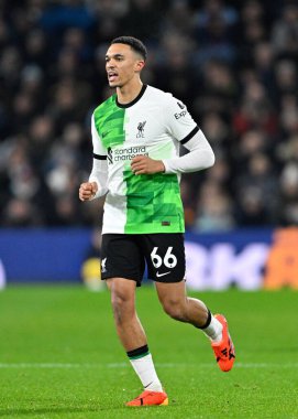 Liverpool Futbol Kulübü 'nden Trent Alexander-Arnold 66, Premier League maçı sırasında Burnley Liverpool' a karşı Turf Moor, Burnley, Birleşik Krallık 'ta, 26 Aralık 202