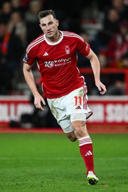 Nottingham Ormanı 'ndan Chris Wood Premier League maçı sırasında Nottingham Forest, Bournemouth' a karşı City Ground, Nottingham, Birleşik Krallık, 23 Aralık 202