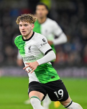 Liverpool Futbol Kulübü 'nden Harvey Elliott # 19, Premier League maçı sırasında Burnley Liverpool' a karşı Turf Moor, Burnley, Birleşik Krallık, 26 Aralık 202