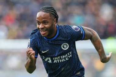 Premier Lig karşılaşmasında Chelsea 'den Raheem Sterling, Wolverhampton Wanderers' a karşı Molineux, Wolverhampton, Birleşik Krallık 'ta, 24 Aralık 202