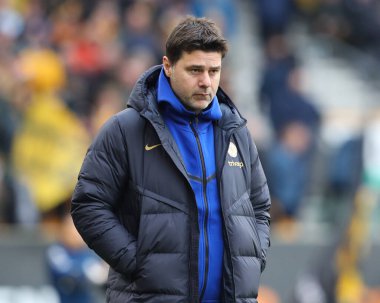 Mauricio Pochettino 'nun Chelsea teknik direktörü, Premier League maçında Wolverhampton Wanderers, Molineux, Wolverhampton, İngiltere' de Chelsea 'ye karşı, 24 Aralık 202