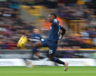 Chelsea 'den Nicolas Jackson, Premier League maçında Wolverhampton Wanderers Chelsea' ye karşı Molineux, Wolverhampton, Birleşik Krallık 'ta 24 Aralık 202' de oynanan maçta topu kontrol altına almaya çalıştı.