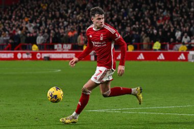 Nottingham Ormanı 'ndan Neco Williams, Nottingham Forest' ın Bournemouth 'a karşı 23 Aralık 202' de oynadığı Premier League maçında görev başında.