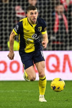 Bournemouth takımından Ryan Christie, Nottingham Ormanı 'nın Bournemouth' a karşı oynadığı 23 Aralık 202 'de Premier League maçında topa vuruyor.