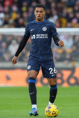 Chelsea 'den Levi Colwill Premier Lig karşılaşmasında Wolverhampton Wanderers Chelsea' ye karşı Molineux, Wolverhampton, Birleşik Krallık, 24 Aralık 202