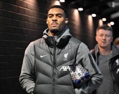 Liverpool Futbol Kulübü 'nden Ryan Gravenberch # 38 Premier League maçı öncesinde, Burnley Liverpool' a karşı Turf Moor, Burnley, Birleşik Krallık 'ta 26 Aralık 202' de oynanan maçta geldi.