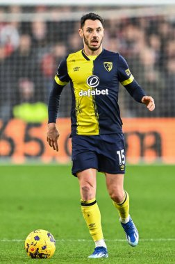 Bournemouth 'dan Adam Smith, Nottingham Forest' a karşı Bournemouth Premier Lig maçı sırasında 23 Aralık 202 'de Nottingham City Ground, Nottingham' da maç yapıyor.