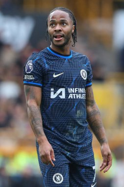 Premier Lig karşılaşmasında Chelsea 'den Raheem Sterling, Wolverhampton Wanderers' a karşı Molineux, Wolverhampton, Birleşik Krallık 'ta, 24 Aralık 202