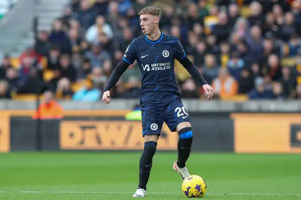 stock image Cole Palmer of Chelsea in action during the Premier League match Wolverhampton Wanderers vs Chelsea at Molineux, Wolverhampton, United Kingdom, 24th December 202