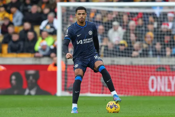 Chelsea 'den Levi Colwill Premier Lig karşılaşmasında Wolverhampton Wanderers Chelsea' ye karşı Molineux, Wolverhampton, Birleşik Krallık, 24 Aralık 202