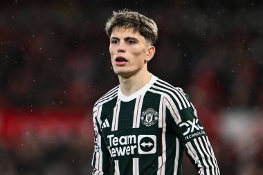 Manchester United takımından Alejandro Garnacho Premier League maçında Nottingham Forest Manchester United 'a karşı City Ground, Nottingham, Birleşik Krallık, 30 Aralık 202