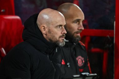 Manchester United Premier Ligi 'nde Nottingham Forest, Manchester United' a karşı City Ground, Nottingham, Birleşik Krallık 'ta 30 Aralık 202' de oynanan maçta 10.