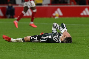 Manchester United takımından Alejandro Garnacho, 30 Aralık 202 'de İngiltere' nin Nottingham kentinde oynanan Premier League maçında Nottingham Forest 'a karşı Manchester United maçında gol atamadığı için tepki gösterdi.