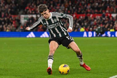 Manchester United takımından Alejandro Garnacho 30 Aralık 202 'de Nottingham Forest Manchester United' a karşı City Ground, Nottingham, İngiltere 'de oynanan Premier League maçında