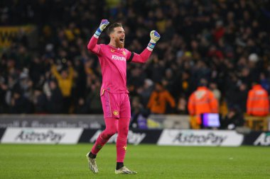 Wolverhampton Wanderers 'dan Jos S # 1 Premier League maçında Wolverhampton Everton ile Molineux, Wolverhampton, Birleşik Krallık' ta 30 Aralık 2023 'te oynanan maçta 3-0' lık galibiyet golünü kutluyor.
