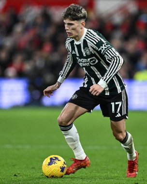 Manchester United takımından Alejandro Garnacho 30 Aralık 202 'de Nottingham Forest Manchester United' a karşı City Ground, Nottingham, İngiltere 'de oynanan Premier League maçında