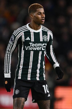 Manchester United 'dan Marcus Rashford Premier League maçı sırasında Nottingham Forest Manchester United' a karşı City Ground, Nottingham, İngiltere 'de 30 Aralık 202
