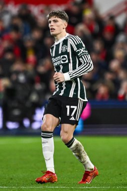 Manchester United takımından Alejandro Garnacho Premier League maçında Nottingham Forest Manchester United 'a karşı City Ground, Nottingham, Birleşik Krallık, 30 Aralık 202