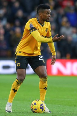 Wolverhampton Wanderers 'ın 30 Aralık 2023' te Molineux, Wolverhampton, Birleşik Krallık 'ta oynanan Premier League maçında Nlson Semedo # 22.