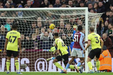 Aston Villa takımından Leon Bailey, 30 Aralık 202 'de İngiltere' nin Birmingham kentinde oynanan Premier League maçında Aston Villa-Burnley maçında 1-0 berabere kaldı.