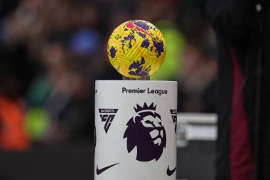 The match ball during the Premier League match Aston Villa vs Burnley at Villa Park, Birmingham, United Kingdom, 30th December 202 clipart