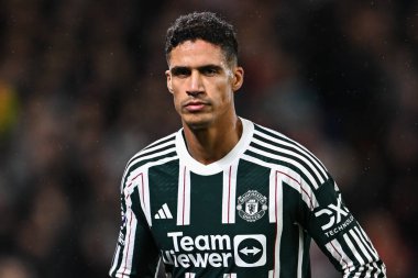 Manchester United 'dan Raphal Varane Premier League maçı sırasında Nottingham Forest Manchester United' a karşı City Ground, Nottingham, İngiltere, 30 Aralık 2023