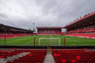 The City Ground, Home of Nottingham Forrest 'ın Premier League maçı sırasında Nottingham Forest' a karşı Manchester United City Ground, Nottingham, İngiltere, 30 Aralık 202