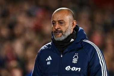 Nuno Esprito Santo Nottingham Ormanı Müdürü Premier Lig maçı sırasında Nottingham Forest Manchester United 'a karşı City Ground, Nottingham, İngiltere, 30 Aralık 2023