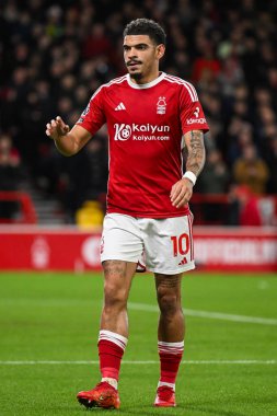 Nottingham Ormanı 'ndan Morgan Gibbs-White Premier League maçı sırasında Nottingham Forest Manchester United' a karşı City Ground, Nottingham, İngiltere 'de 30 Aralık 202' de