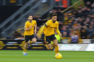 Wolverhampton Wanderers 'dan Matheus Cunha # 12 Premier Lig maçında Wolverhampton Wanderers, Everton' a karşı Molineux, Wolverhampton, Birleşik Krallık 'ta 30 Aralık 202' de top sürüyor.