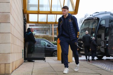 Everton 'dan Nathan Patterson 30 Aralık 202' de Wolverhampton Wanderers 'a karşı Molineux, Wolverhampton, İngiltere Premier Lig maçı öncesinde geldi.