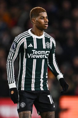 Manchester United 'dan Marcus Rashford Premier League maçı sırasında Nottingham Forest Manchester United' a karşı City Ground, Nottingham, İngiltere 'de 30 Aralık 202