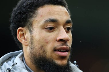 Everton 'dan Arnaut Danjuma # 10 Premier League maçı sırasında Wolverhampton Wanderers Everton' a karşı Molineux, Wolverhampton, İngiltere, 30 Aralık 202