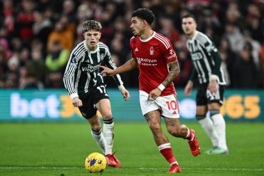 Nottingham Ormanı 'ndan Morgan Gibbs-White Premier League maçı sırasında Nottingham Forest Manchester United' a karşı City Ground, Nottingham, İngiltere 'de 30 Aralık 202' de